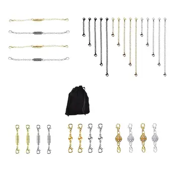 31 Pcs/set Magnet Buckle Bracelet Necklace Connection Extension Chain Set Cylindrical Spherical Rhinestone Magnetic Buckles
31 Pcs/set Magnet Buckle Bracelet Necklace Connection Extension Chain Set Cylindrical Spherical Rhinestone Magnetic Buckles