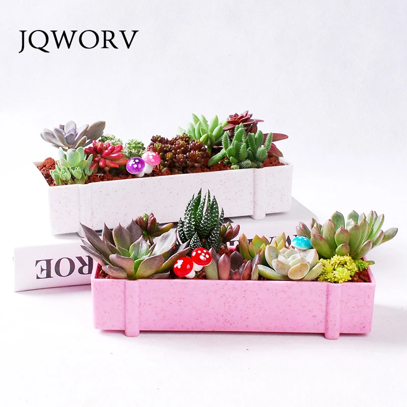 JQWORV Garden Plant Pot Decorative Vintage Succulent plastic Boxes Crates Rectangle Table Flower Pot Gardening Device
JQWORV Garden Plant Pot Decorative Vintage Succulent plastic Boxes Crates Rectangle Table Flower Pot Gardening Device