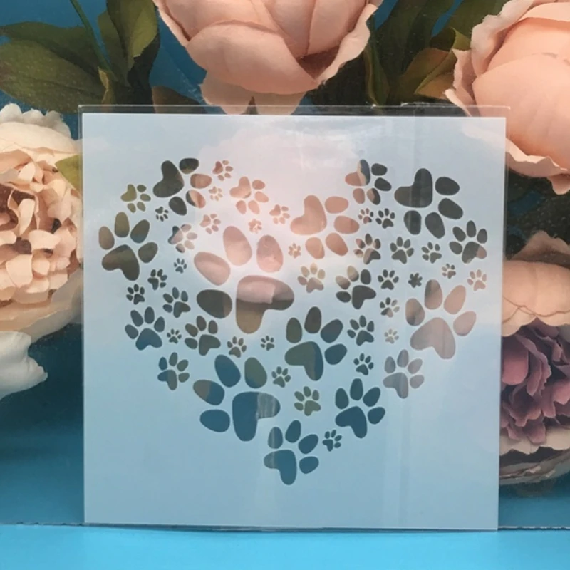 13cm 5" Paw Heart DIY Layering Stencils Wall Painting Scrapbook Coloring Embossing Album Decorative Paper Card Template
13cm 5" Paw Heart DIY Layering Stencils Wall Painting Scrapbook Coloring Embossing Album Decorative Paper Card Template