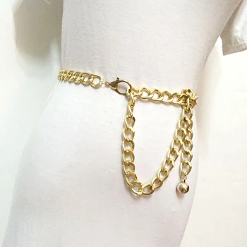 Fashion Metal Waist Chain belts cummerbunds for Women Ladies girls gold color thick punk cool hip hop long Luxury Waistband
Fashion Metal Waist Chain belts cummerbunds for Women Ladies girls gold color thick punk cool hip hop long Luxury Waistband