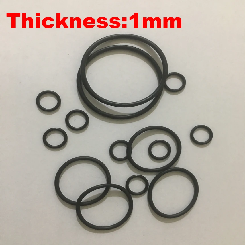 

600pcs 9x1 9*1 9.5x1 9.5*1 10x1 10*1 OD*Thickness Black NBR Nitrile Chemigum Rubber Grommet O Ring Washer O-Ring Oil Seal Gasket