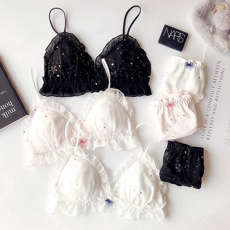 3 colors young girls dress lace white intimates bow Bralette and panty wire less sleep lingerie women sexy thin underwear sets
3 colors young girls dress lace white intimates bow Bralette and panty wire less sleep lingerie women sexy thin underwear sets