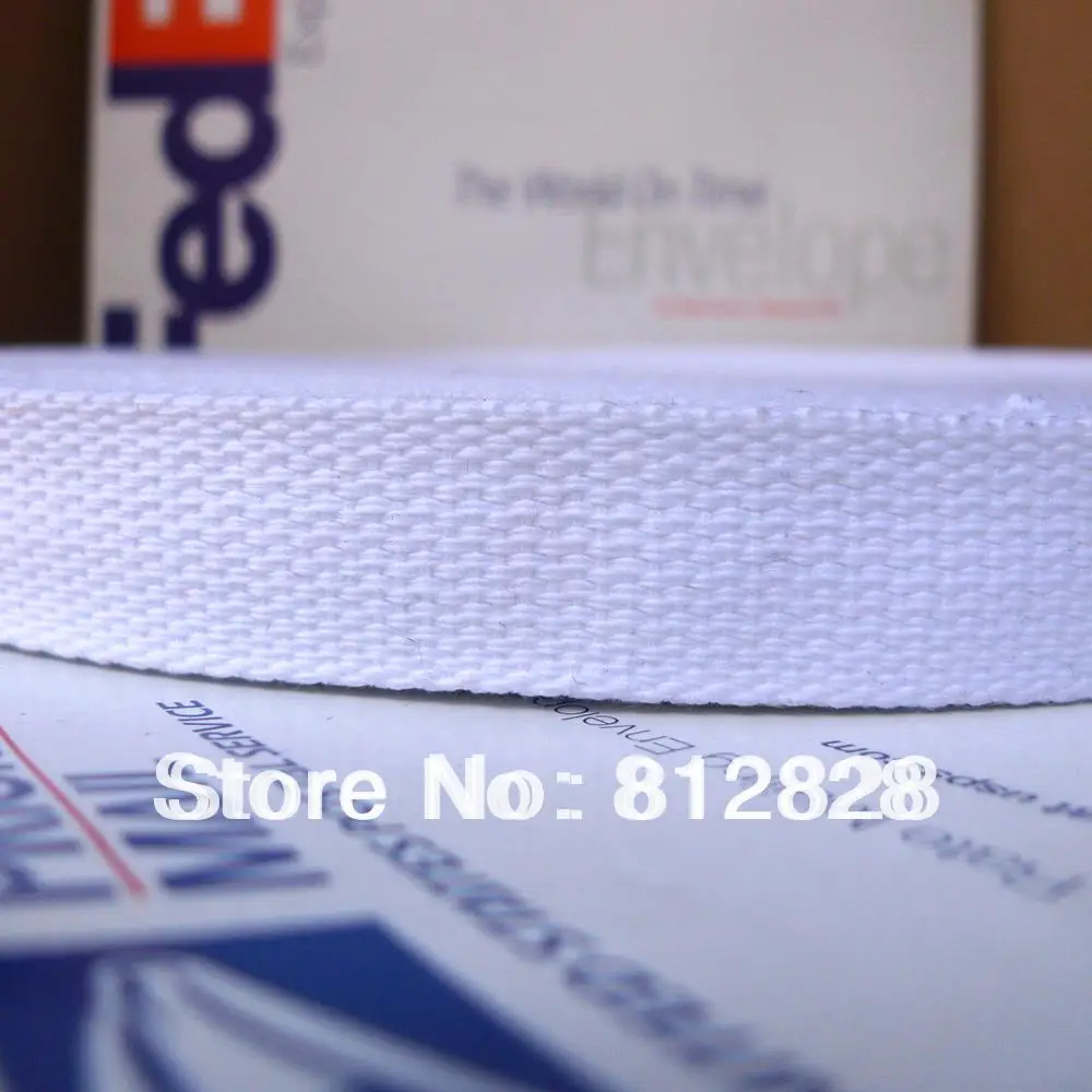 50 Yards 1'' 25mm Wide #12 White Color Belts Cotton Webbing Wholesale Free Shipping
50 Yards 1'' 25mm Wide #12 White Color Belts Cotton Webbing Wholesale Free Shipping