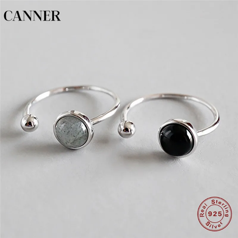 Canner 925 Sterling Silver Wedding Ring Fashion Personality Ball Black Adjustable Opening Ring For Women Jewelry
Canner 925 Sterling Silver Wedding Ring Fashion Personality Ball Black Adjustable Opening Ring For Women Jewelry