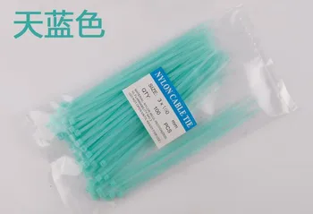Sky blue Nylon tie belt 3X100 color environmental protection plastic fixed self-locking type
Sky blue Nylon tie belt 3X100 color environmental protection plastic fixed self-locking type