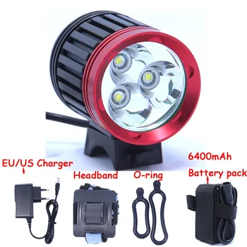 3T6 LED Headlamp Headlight Bicycle Light 3 XM-L T6 5000Lm bike light 4 Mode Bike Front Light + Battery Pack + Charger
3T6 LED Headlamp Headlight Bicycle Light 3 XM-L T6 5000Lm bike light 4 Mode Bike Front Light + Battery Pack + Charger