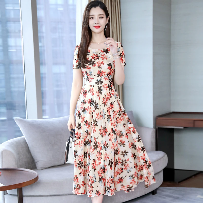 Women O-neck Short Sleeve Long Dress Bohemian Summer Dress Flower Print Fashion Dress
Women O-neck Short Sleeve Long Dress Bohemian Summer Dress Flower Print Fashion Dress