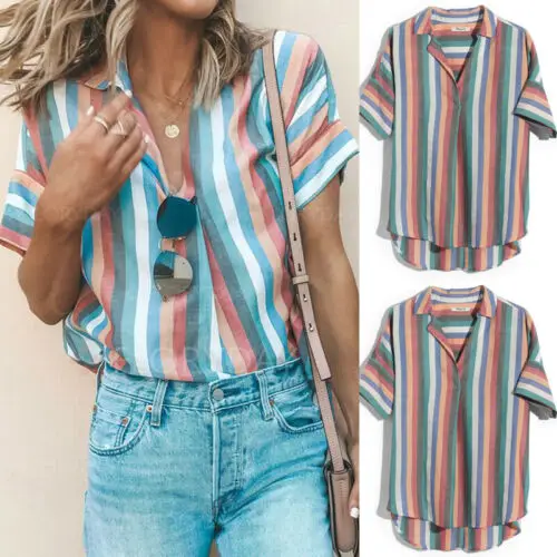 2019 Fashion Boho Women Casual Summer Long Sleeve Striped Cotton Shirt Blouse Tops
2019 Fashion Boho Women Casual Summer Long Sleeve Striped Cotton Shirt Blouse Tops
