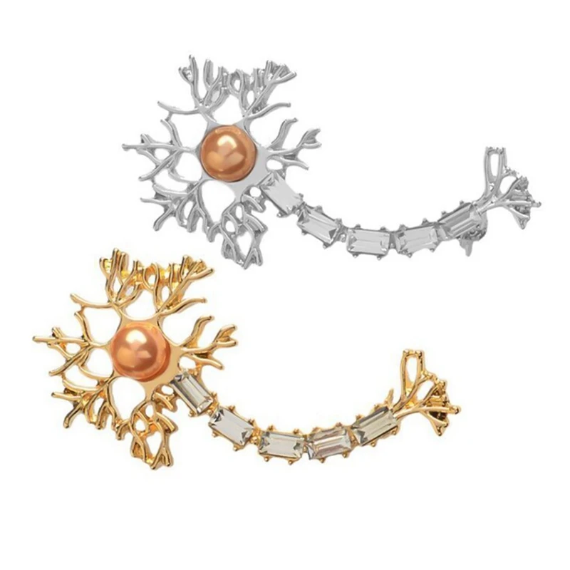 Neuron Pin Imitation Pink Pearl Crystals Medical Jewelry Brain Nerve Cell Brooch Chemistry Jewelry Gift for Doctor/Nurse Pin
Neuron Pin Imitation Pink Pearl Crystals Medical Jewelry Brain Nerve Cell Brooch Chemistry Jewelry Gift for Doctor/Nurse Pin