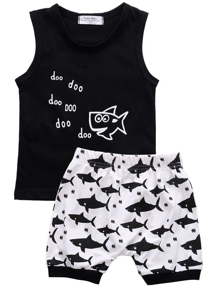 Baby Boys Beach Wear Two Piece Set Tops Shark Shorts Outfits 2Pcs Set Beachwear Sportswear Summer Clothes 0-24M
Baby Boys Beach Wear Two Piece Set Tops Shark Shorts Outfits 2Pcs Set Beachwear Sportswear Summer Clothes 0-24M