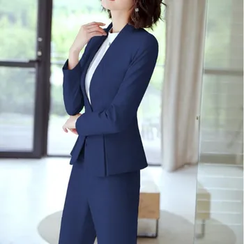 Women's business formal professional suit ladies fashion slim suit two-piece suit (jacket + pants) three colors optional
Women's business formal professional suit ladies fashion slim suit two-piece suit (jacket + pants) three colors optional