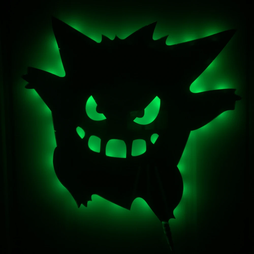 1Piece Pokemon Inspired LED Wall Light Remote Activated Gengar Pokemon LED Backlit Wall Art Color Changing Halloween Decorative
1Piece Pokemon Inspired LED Wall Light Remote Activated Gengar Pokemon LED Backlit Wall Art Color Changing Halloween Decorative