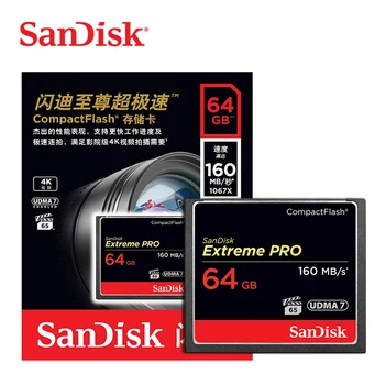 

SanDisk Memory Card CF Extreme Pro 32GB 64GB 128GB 256GB CompactFlash 1067X 160MB/s For Rich 4K and Full HD Video SDCFXPS