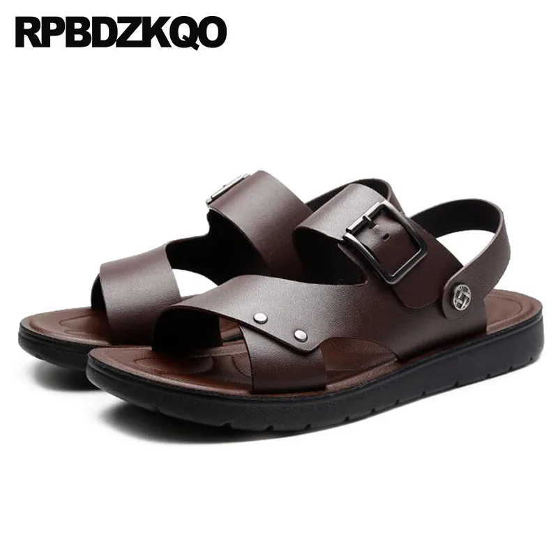 Men Slippers Soft Leather Water Mens Sandals 2018 Summer Outdoor Slides Slip On Brown Italian Waterproof Sneakers Shoes Strap
Men Slippers Soft Leather Water Mens Sandals 2018 Summer Outdoor Slides Slip On Brown Italian Waterproof Sneakers Shoes Strap