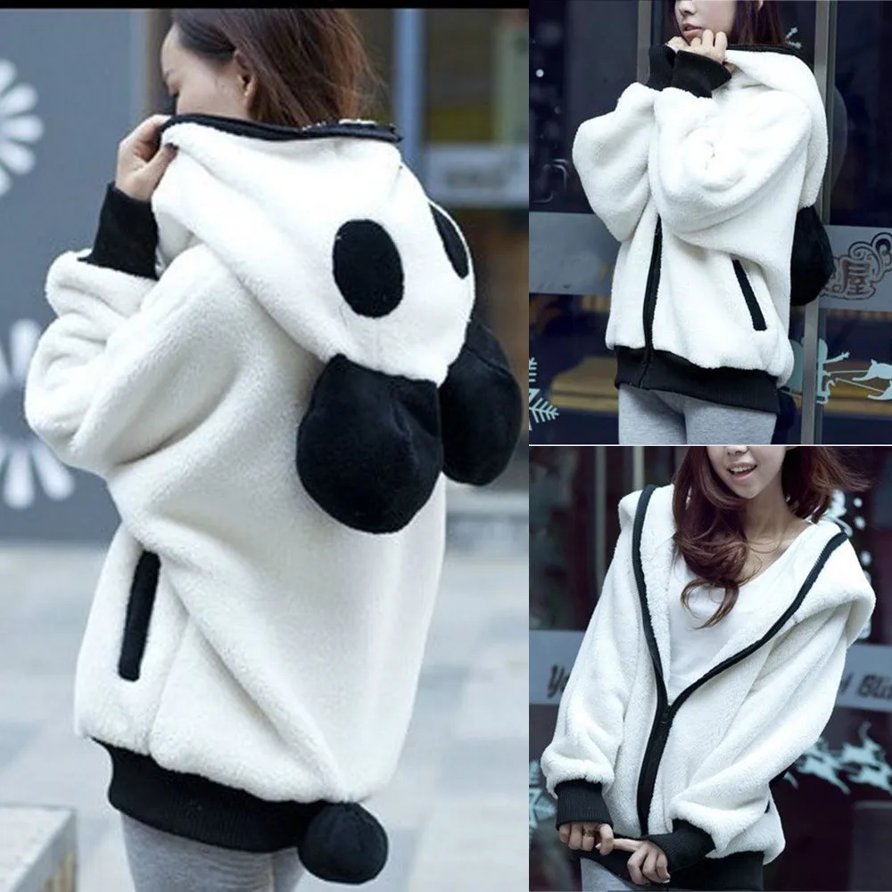 NewHigh Recommend Cute Bear Ear Panda Winter Warm Hoodie Coat Women Hooded Jacket Outerwear winter jacket women chaqueta mujer
NewHigh Recommend Cute Bear Ear Panda Winter Warm Hoodie Coat Women Hooded Jacket Outerwear winter jacket women chaqueta mujer