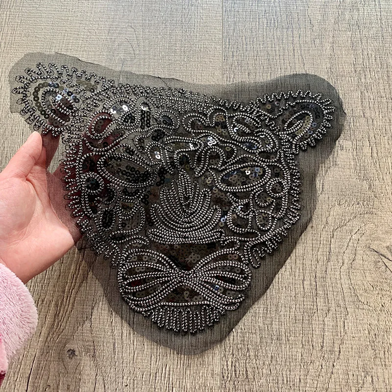 Large Black Sequin Lace Tiger Head Clothes Embroidered Patches for Clothing Sew on Sweatshirt Leopard Applique Stripes Sticker
Large Black Sequin Lace Tiger Head Clothes Embroidered Patches for Clothing Sew on Sweatshirt Leopard Applique Stripes Sticker