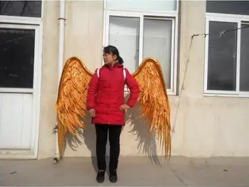 High quality Gold fashion lingerie shows Angel Feather Wings model catwalk show stage performance props EMS Free shipping
High quality Gold fashion lingerie shows Angel Feather Wings model catwalk show stage performance props EMS Free shipping
