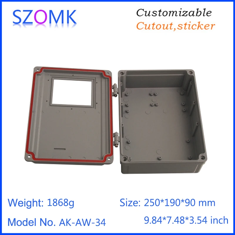 szomk IP66 die cast aluminum waterproof enclosure for electronics aluminum case waterproof equipment junction box (6)