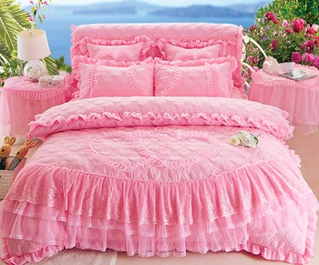 Korean bedspreads Princess bed skirt 1.8 m four sets of lace bedspreads multi-piece sets of wedding bedding D-80
Korean bedspreads Princess bed skirt 1.8 m four sets of lace bedspreads multi-piece sets of wedding bedding D-80