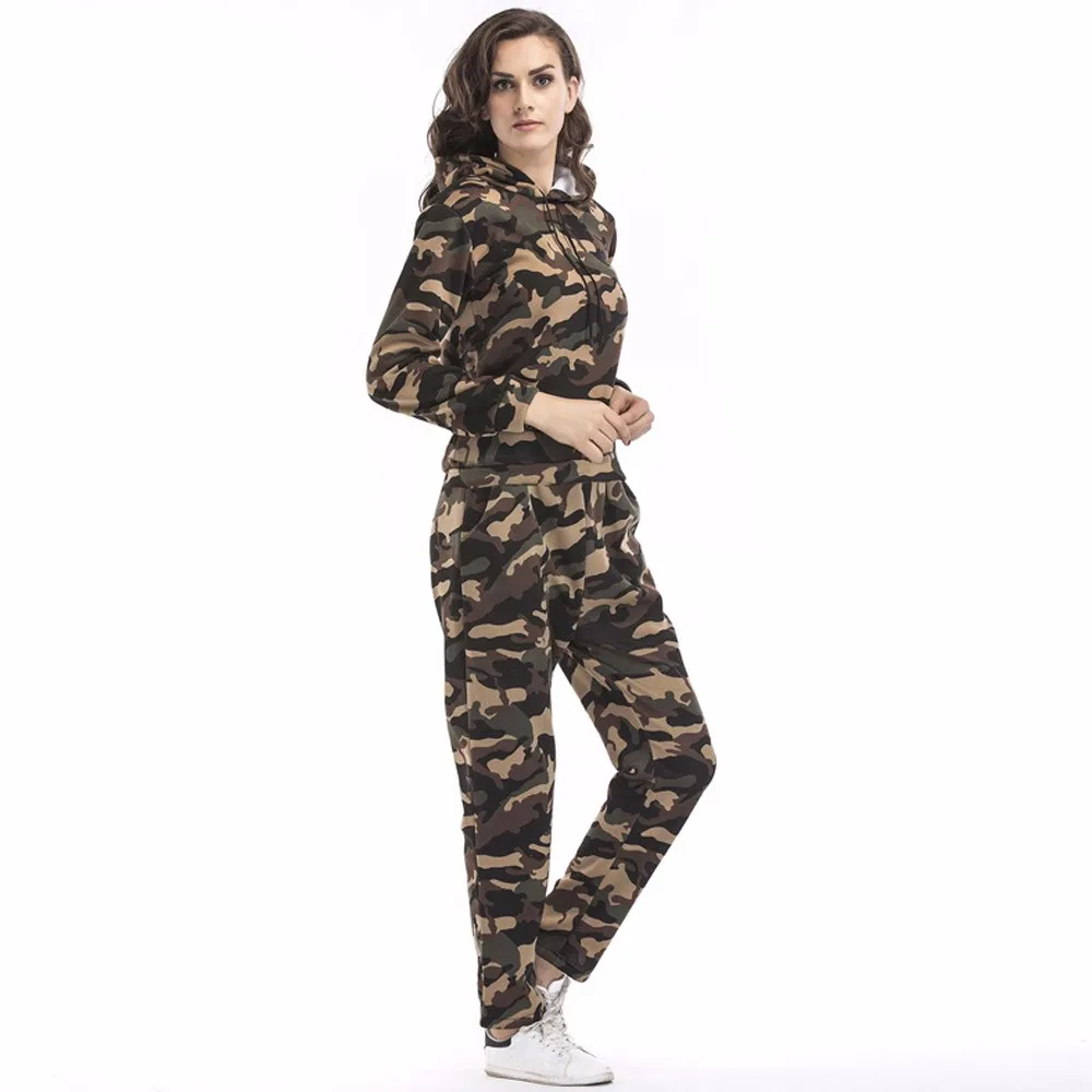 Clothing women suits with pants camouflage sportswear sweatshirt pants sports casual suit fashion slim set 2 pieces summer suit
Clothing women suits with pants camouflage sportswear sweatshirt pants sports casual suit fashion slim set 2 pieces summer suit