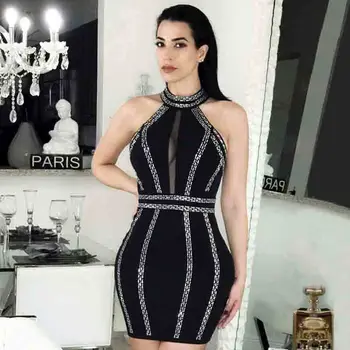 wholesale 2019 Newest Women Black Halter Backless Beading Tight-fitting mini Celebrity Cocktail party bandage dress(L2947)
wholesale 2019 Newest Women Black Halter Backless Beading Tight-fitting mini Celebrity Cocktail party bandage dress(L2947)