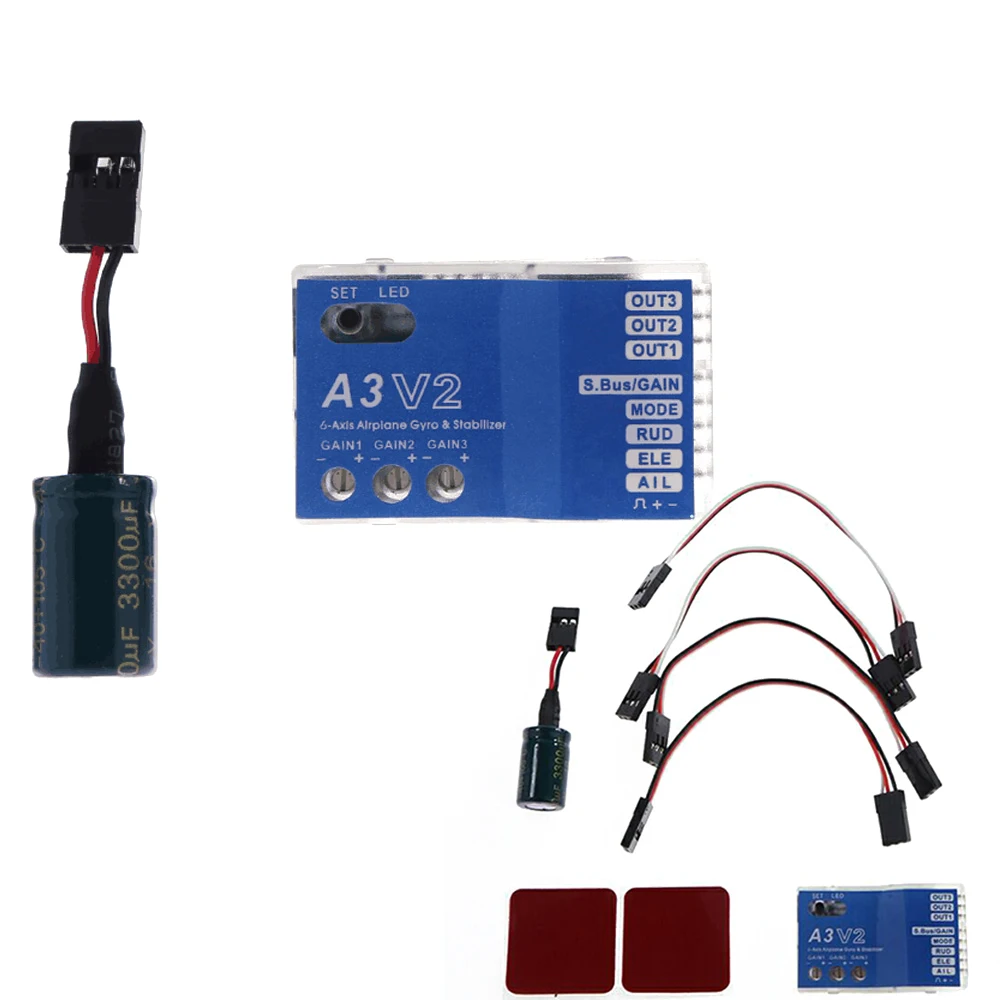 1pcs 3-Axis Gyro A3 V2 Aeroplane Flight Controller Stabilizer for RC Airplane Fixed-wing Copter
1pcs 3-Axis Gyro A3 V2 Aeroplane Flight Controller Stabilizer for RC Airplane Fixed-wing Copter