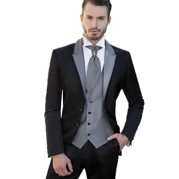 Custom Black Two Buttons Wedding Suit For Men Groom Tuxedo Jacket+Pants+Vest 3 Pieces Groom Suit Wedding Tuxedo
Custom Black Two Buttons Wedding Suit For Men Groom Tuxedo Jacket+Pants+Vest 3 Pieces Groom Suit Wedding Tuxedo