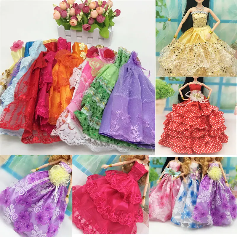 10Pcs/set Handmake Princess Dress with Lace for s Colorful Strapless Lace Doll Wedding Dress Accessories
10Pcs/set Handmake Princess Dress with Lace for s Colorful Strapless Lace Doll Wedding Dress Accessories