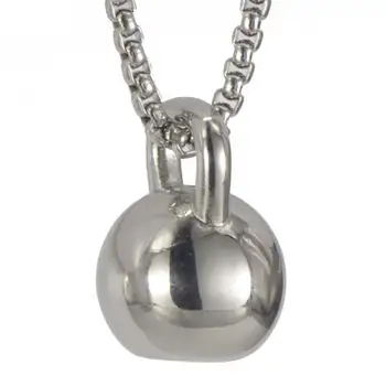 Kettlebell Pendant Stainless steel Barbell Necklace Sporty Men Jewelry Fashion Cloth Accessories 23 in Chain Workout Jewelry
Kettlebell Pendant Stainless steel Barbell Necklace Sporty Men Jewelry Fashion Cloth Accessories 23 in Chain Workout Jewelry
