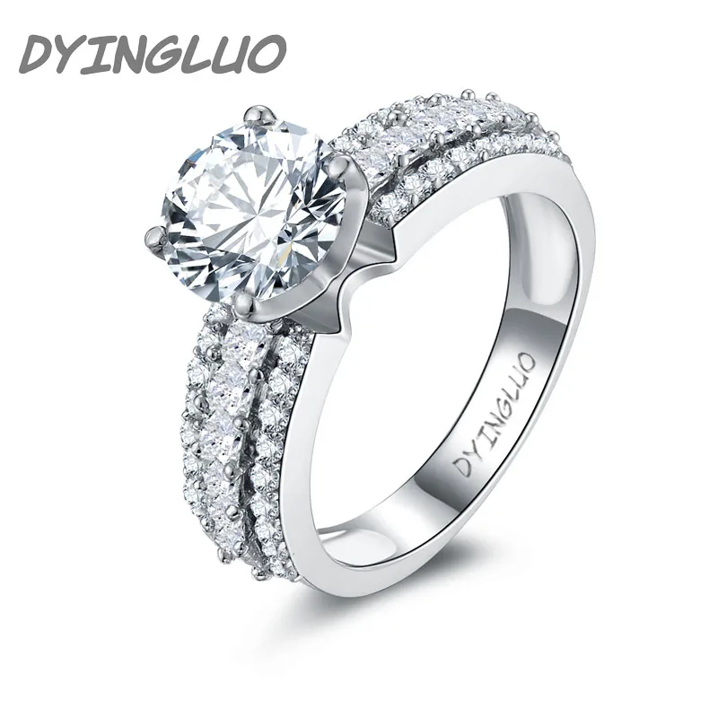 DYINGLUO New Classic 2 Carat nscd Ring Solitaire Engagement Wedding Ring 925 Sterling Silver Triple Row Tiny Sona Ring
DYINGLUO New Classic 2 Carat nscd Ring Solitaire Engagement Wedding Ring 925 Sterling Silver Triple Row Tiny Sona Ring