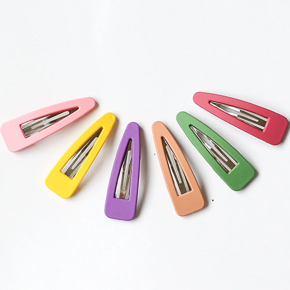 1Pc Cute Hairpins Candy Color Snap Hair Clip for Girls Hair Pins Unique Women's Gift BB Clip Hairclips Hair Accessories