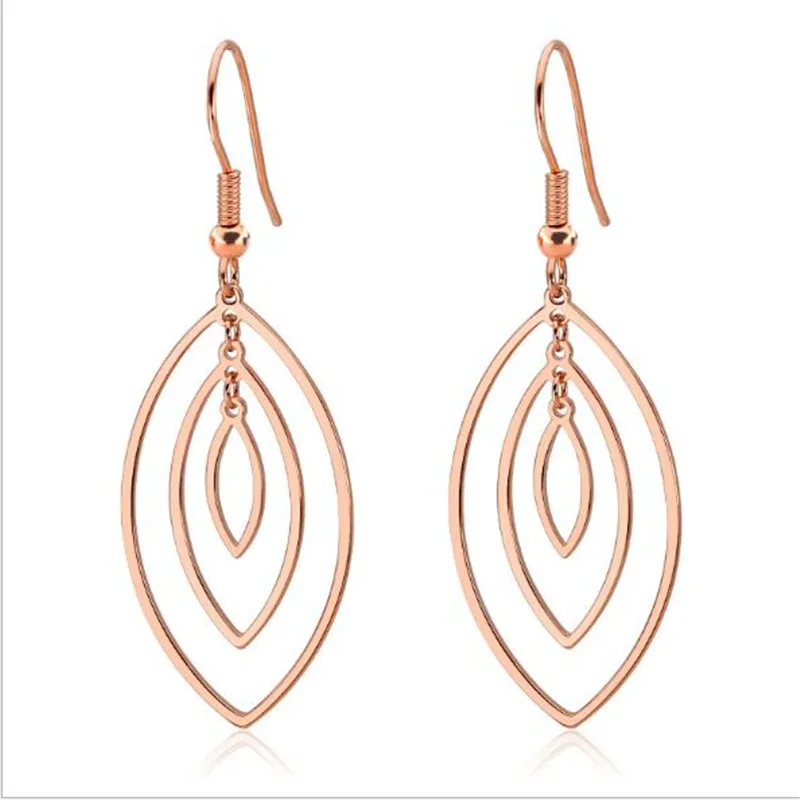 2019 Stainless Steel Earrings For Women Rose Gold Leaves Water Drop Earrings Hanging Dangle Earrings modern Jewelry Party Gifts
2019 Stainless Steel Earrings For Women Rose Gold Leaves Water Drop Earrings Hanging Dangle Earrings modern Jewelry Party Gifts