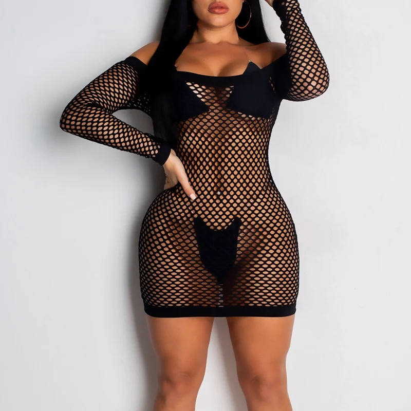 New Sexy Women Hallow Out Crochet Beachwear Dress Summer Slim Long Sleeves Mesh Transparent Mini Dress Party Beach Holiday
New Sexy Women Hallow Out Crochet Beachwear Dress Summer Slim Long Sleeves Mesh Transparent Mini Dress Party Beach Holiday