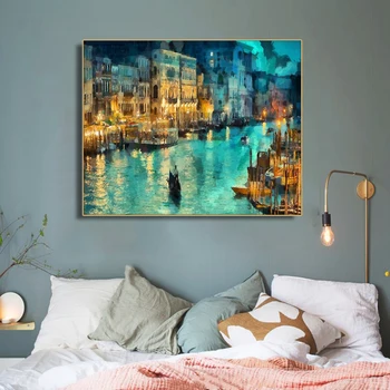 Laeacco Venice Night View Famous Oil Painting for Salon Cuadros Wall Decoration for Artwork Living Room Home Decor Wall Art
Laeacco Venice Night View Famous Oil Painting for Salon Cuadros Wall Decoration for Artwork Living Room Home Decor Wall Art
