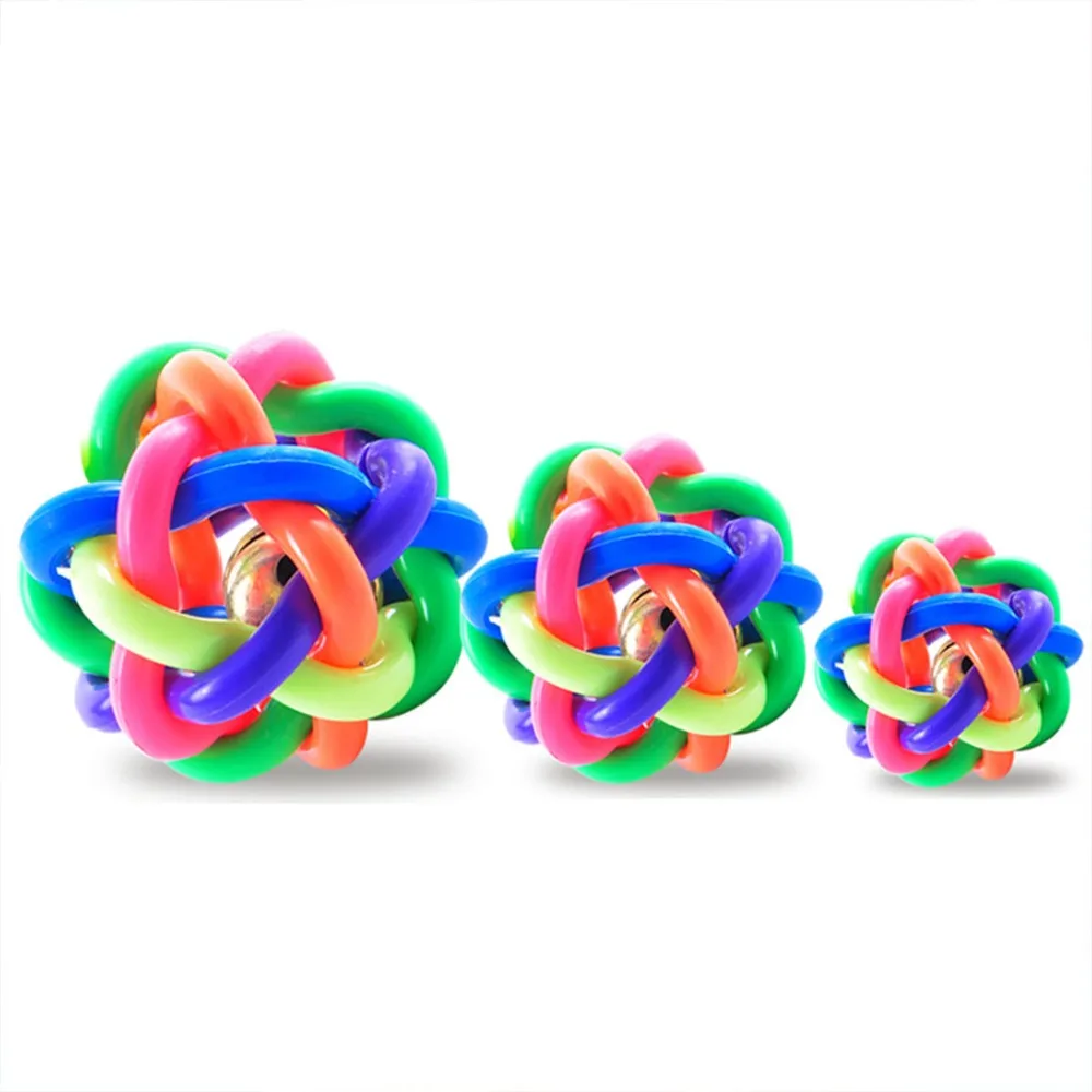 Dog Puppy Cat Pet Bell Sound Ball Rainbow Colorful Rubber plastic Fun Playing Toy funny pet toy cat toys intelligence
Dog Puppy Cat Pet Bell Sound Ball Rainbow Colorful Rubber plastic Fun Playing Toy funny pet toy cat toys intelligence