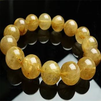 15mm Natural Titanium Rutilated Quartz Bracelet Gold Gem Stone Crystal Stretch Round Bead Natural Rutilated Quartz Bracelet
15mm Natural Titanium Rutilated Quartz Bracelet Gold Gem Stone Crystal Stretch Round Bead Natural Rutilated Quartz Bracelet
