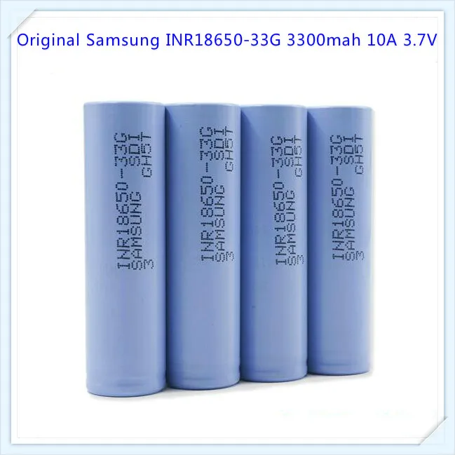 100% original for Samsung INR18650-33G 33G 3300mah 10A e cigarette battery 3.7V lithium ion battery with flat top(1 pc)
100% original for Samsung INR18650-33G 33G 3300mah 10A e cigarette battery 3.7V lithium ion battery with flat top(1 pc)