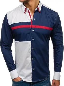 Brand 2018 Fashion Male Shirt Long-Sleeves Tops Trichromatic Splicing Casual Shirt Mens Dress Shirts Slim Men Shirt XXL
Brand 2018 Fashion Male Shirt Long-Sleeves Tops Trichromatic Splicing Casual Shirt Mens Dress Shirts Slim Men Shirt XXL