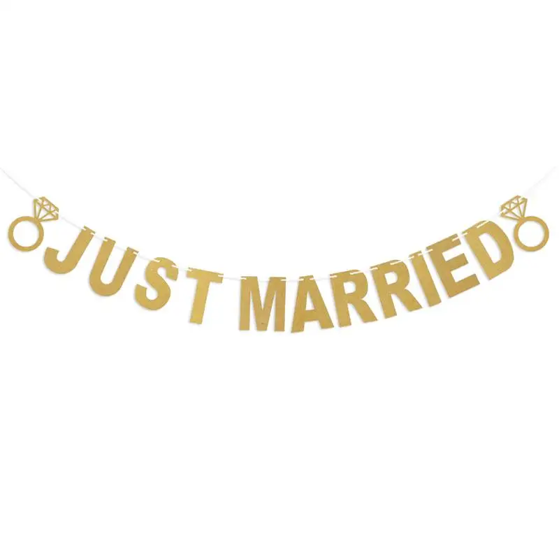 BESTOYARD 3M JUST MARRIED Letter and Ring Design Glitter Paper Banners Bunting Garlands Photo Booth Props For Wedding Decoration
BESTOYARD 3M JUST MARRIED Letter and Ring Design Glitter Paper Banners Bunting Garlands Photo Booth Props For Wedding Decoration
