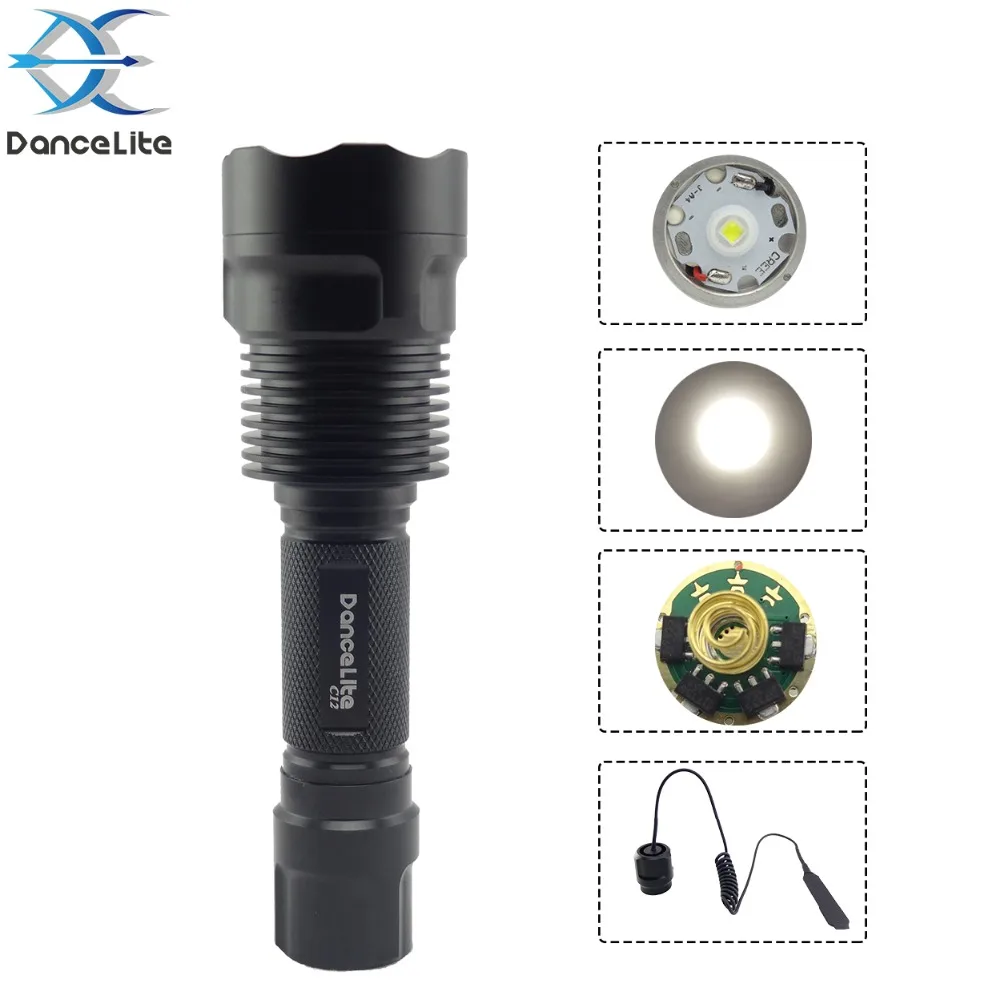 HIGH POWER ~ DanceLite C12 XP-L V5 Whit Light 1-MODE SMO LED Flashlight, Torch, Lantern (Remote Switch Optional)
HIGH POWER ~ DanceLite C12 XP-L V5 Whit Light 1-MODE SMO LED Flashlight, Torch, Lantern (Remote Switch Optional)