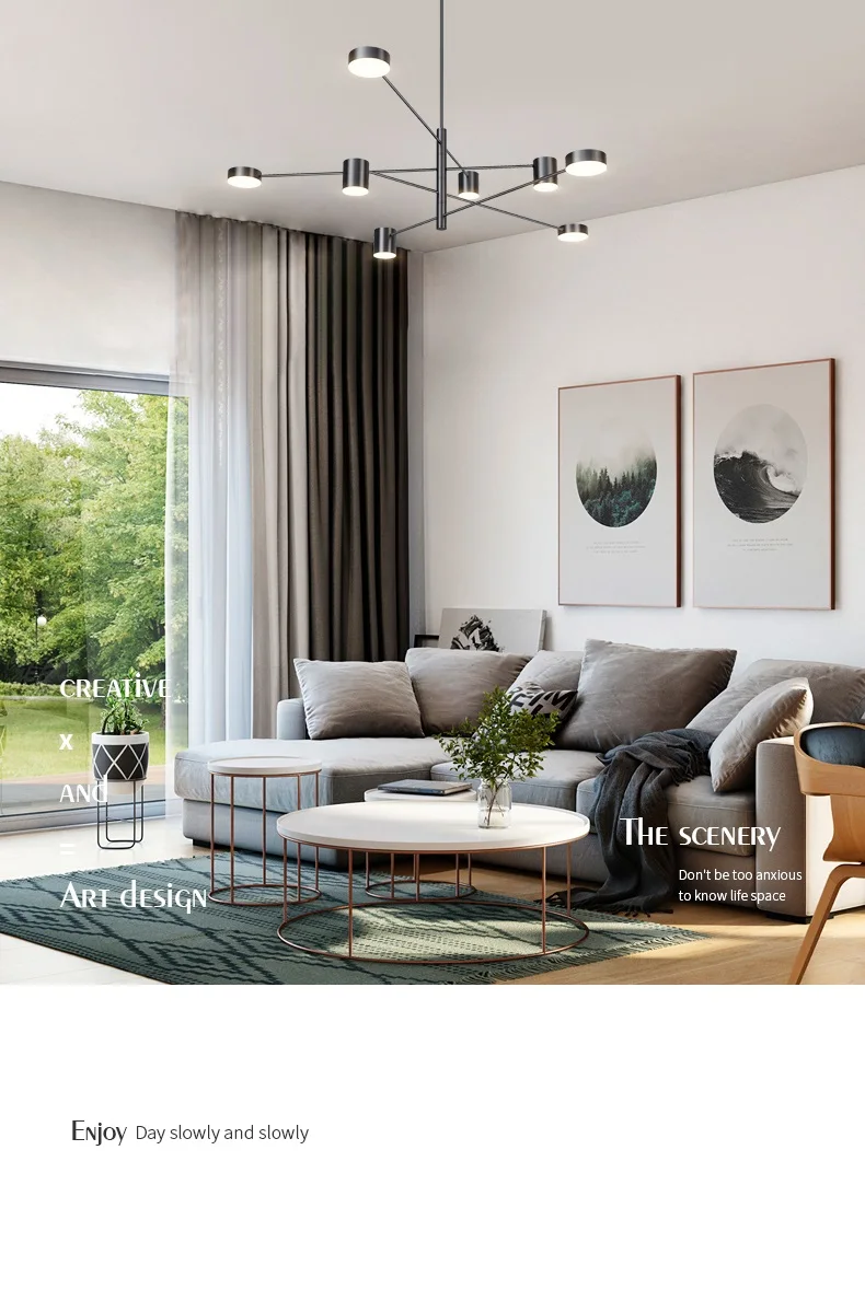 LukLoy Modern Chandelier Suspension Lighting Fixture Living Room Ceiling Hang Lamps Hanglamp Kitchen Branch Pendant Lamps Lights (9)