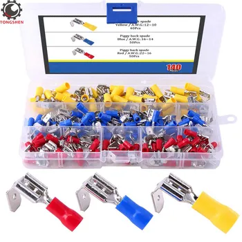 140Pcs Crimp Connector PVC Semi-Insulated Piggy Back Spade Quick Splice Male Female Wire Crimp Terminals Connectors Assortment
140Pcs Crimp Connector PVC Semi-Insulated Piggy Back Spade Quick Splice Male Female Wire Crimp Terminals Connectors Assortment