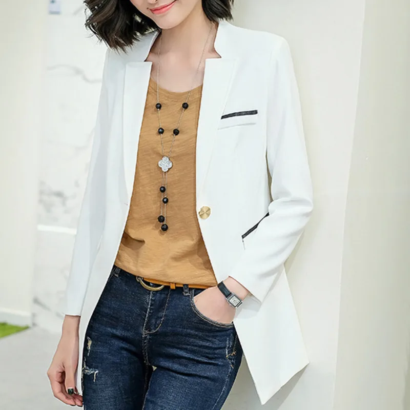 Women White Blazer Blaser Feminino Long Unique Outwear Formal Jackets Coat Grace Office Work To Wear Suit Jaquetas Feminina
Women White Blazer Blaser Feminino Long Unique Outwear Formal Jackets Coat Grace Office Work To Wear Suit Jaquetas Feminina