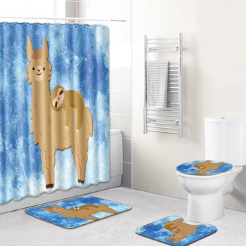 Cartoon Animal Shower Curtain Bath Mat Toilet Pad Set Non-slip Toilet Bathroom Decoration Carpet Waterproof Shower Curtain Set
Cartoon Animal Shower Curtain Bath Mat Toilet Pad Set Non-slip Toilet Bathroom Decoration Carpet Waterproof Shower Curtain Set