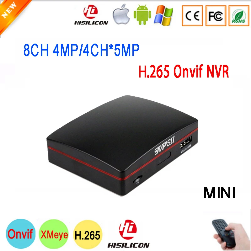 

5MP/4MP/3MP/2MP/1MP IP Camera Black Hi3536D Xmeye 8CH 4MP/4CH 5MP 4/8 Channel H.265 Surveillance Onvif MINI NVR Free Shipping