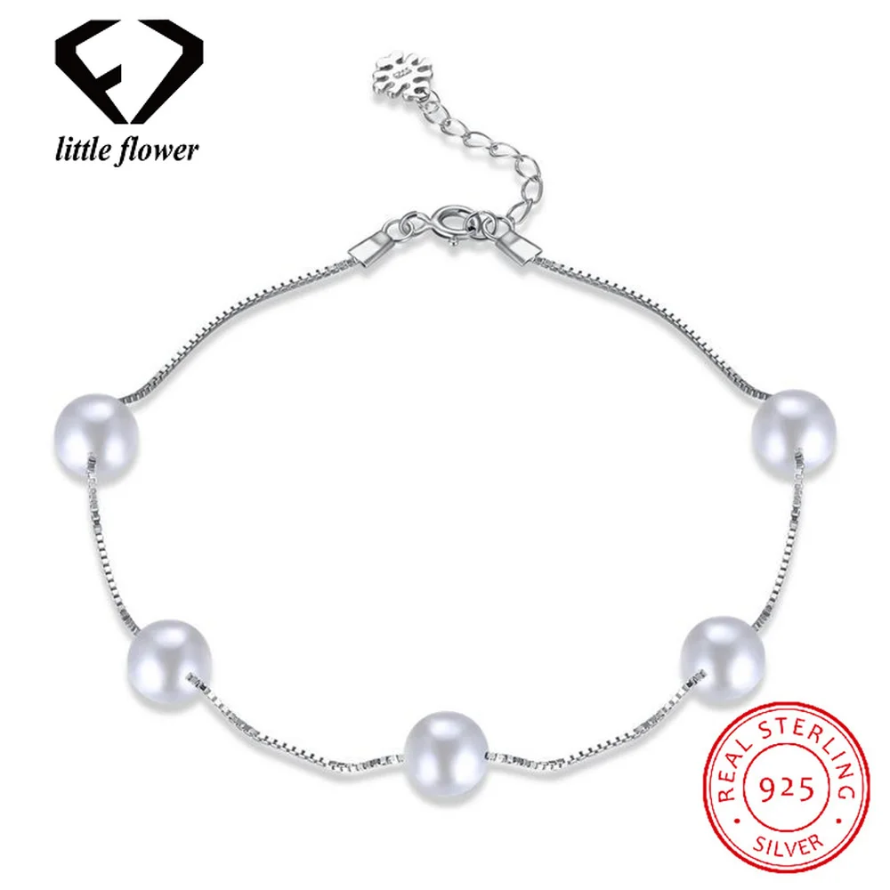 Geometric Type 925 Sterling Silver Small Fresh Pearl Bracelet for Women European and American Fine Jewelry Trendy Hand Ornament 
Geometric Type 925 Sterling Silver Small Fresh Pearl Bracelet for Women European and American Fine Jewelry Trendy Hand Ornament