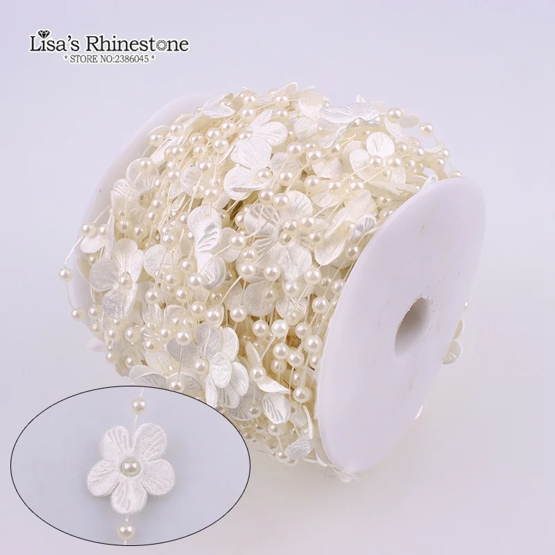 2 Yard Cotton Fishing Line Artificial Ivory White Cloth Five Petal Flower Pearl Beads Chain DIY Garland Wedding Decoration
2 Yard Cotton Fishing Line Artificial Ivory White Cloth Five Petal Flower Pearl Beads Chain DIY Garland Wedding Decoration