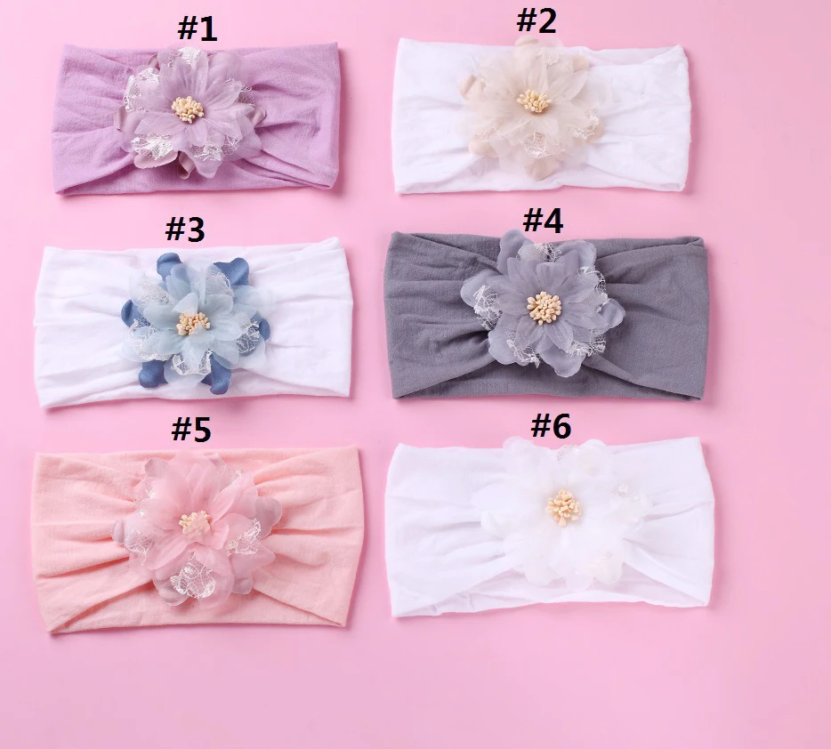 30pc/lot 2019 Boutique Princess Baby lace Flower on Wide Nylon Headband Nylon Turban Head Wraps Children Girls Hair Accessories
30pc/lot 2019 Boutique Princess Baby lace Flower on Wide Nylon Headband Nylon Turban Head Wraps Children Girls Hair Accessories