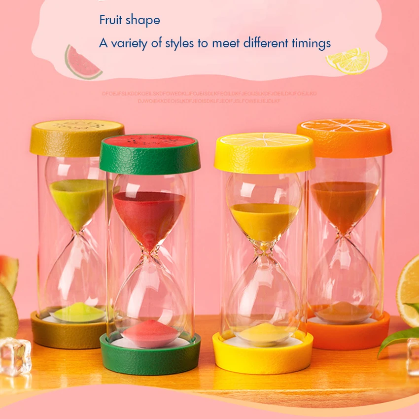 Fruit Hourglass Sand Timer Clock Toothbrush Timer 5/10/15/30/45/60 Minutes for Kids Games Classroom Home Office Kitchen Use
Fruit Hourglass Sand Timer Clock Toothbrush Timer 5/10/15/30/45/60 Minutes for Kids Games Classroom Home Office Kitchen Use