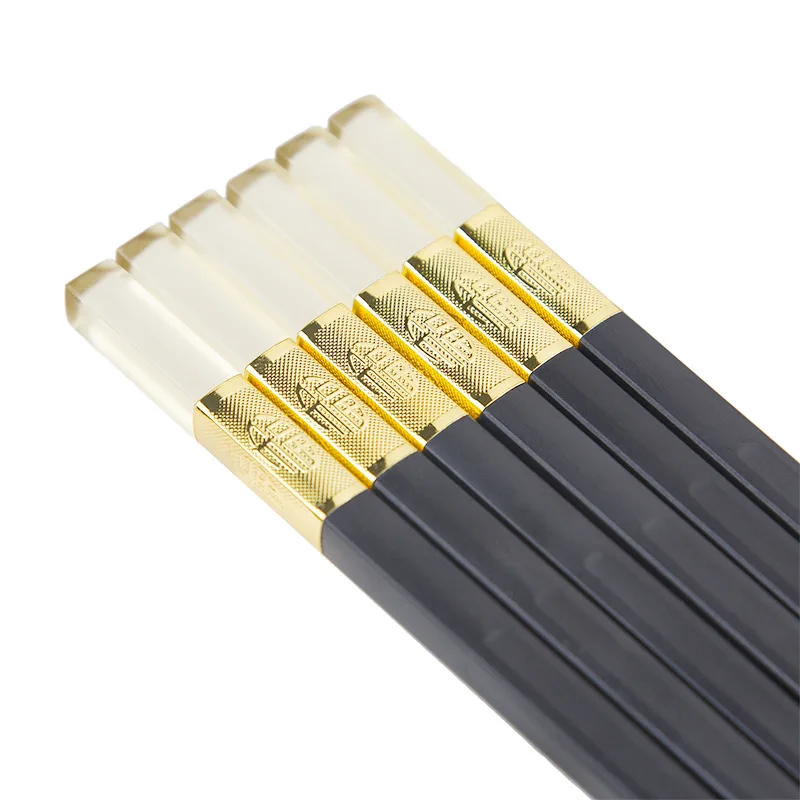27.3cm High Quality Amber Alloy Chopsticks Chinese Japanese Reusable Tableware Hotel Holiday Gifts Chopsticks
27.3cm High Quality Amber Alloy Chopsticks Chinese Japanese Reusable Tableware Hotel Holiday Gifts Chopsticks